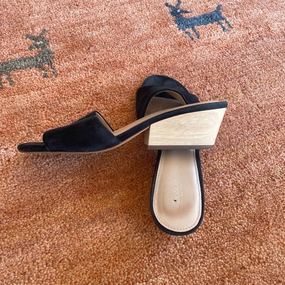 Botkier Carlie Block Heel Slides, Black, 8 - Picture 4 of 5
